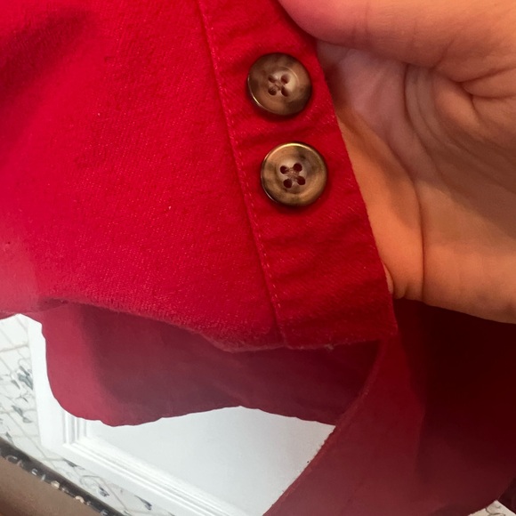 CLEARANCE Men’s Large Red Cabela’s Chamois Button Down Shirt - Picture 8 of 9